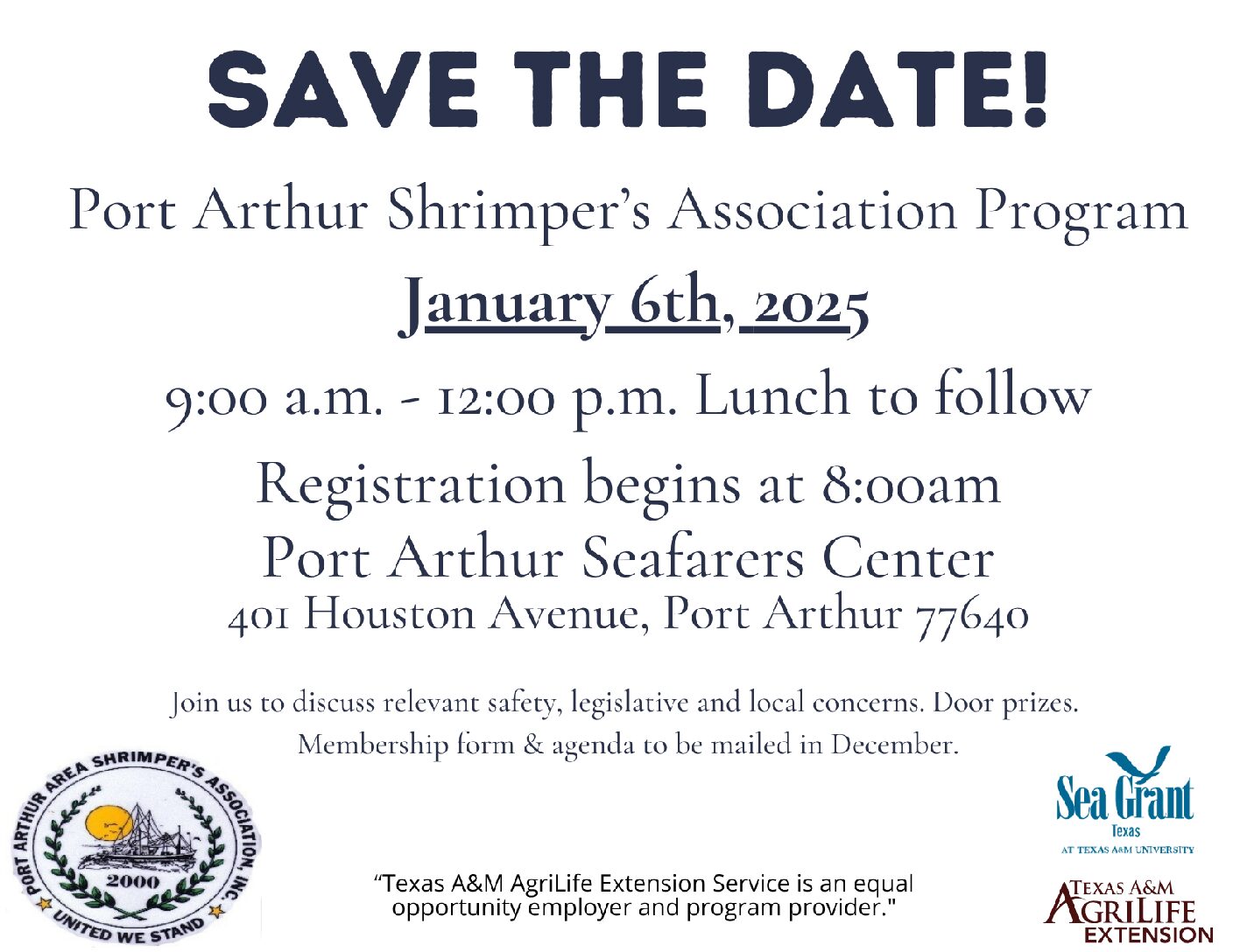 2025 Shrimpers Save the Date